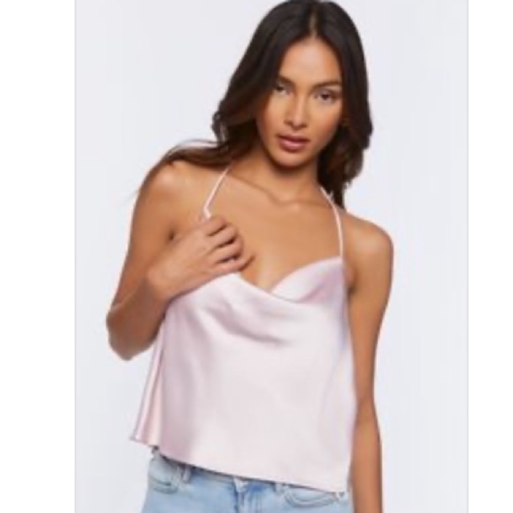 Satin Cowl Neck Cami